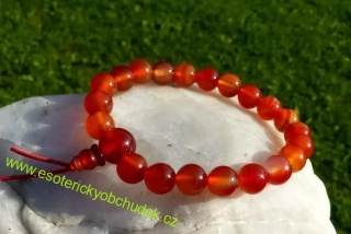 Náramek - KARNEOL (SARDONYX) - energetický (Buddhův) náramek