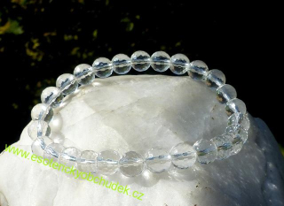 Náramek - KŘIŠŤÁL - fasetovaný, průměr kuliček cca 7 mm
