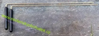 L dráty - univerzální virgule s otočnou dřevěnou rukojetí 