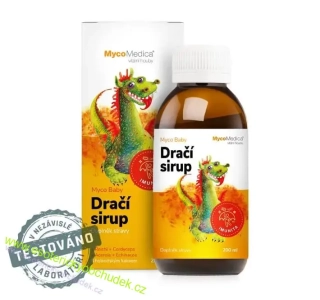 MycoBaby Dračí sirup - imunita, Reishi, Cordyceps, Acerola, Echinacea - skladem 1 ks
