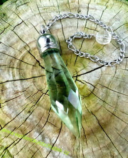 Kyvadlo Elegant - křišťálové sklo zelené 5,5 cm