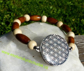 Náramek s amuletem květu života II.- starozinek