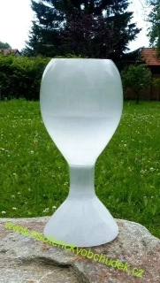 Pohár (grál) ze selenitu 15 cm - svícen na čajovou svíčku - cena do vyprodání zásob