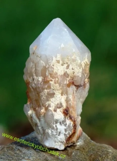 KŘIŠŤÁL - dračí krystal (Skeletový elestiální krystal - svíčka) 9,5 cm