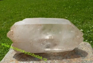 KŘIŠŤÁL- oboustranný dvojkrystal přírodní - 16 cm
