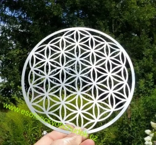 Symbol KVĚT ŽIVOTA z nerez oceli 18 cm - energetický zářič do prostoru