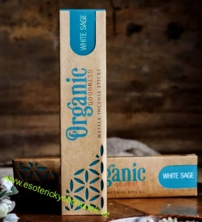 Přírodní vonné tyčinky Song of India - Organic masala WHITE SAGE - ŠALVĚJ BÍLÁ