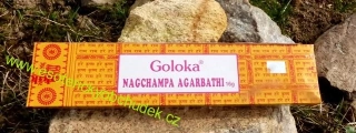 Vonné tyčinky Goloka Nagchampa žluté 16g