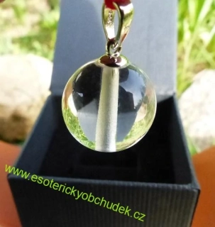  Stříbrný přívěšek s bezolovnatým sklem (Energetická sféra) - MELCHIZEDEK - ŽÍT DUCHOVNÍ PRAVDY V KAŽDODENNÍM ŽIVOTĚ, SLADĚNÍ MYSLI, TĚLA A DUCHA, SILNÁ ENERGIE PLNÁ LÁSKY A MÍRU